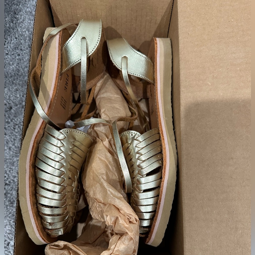Miss L fire Gold sandals